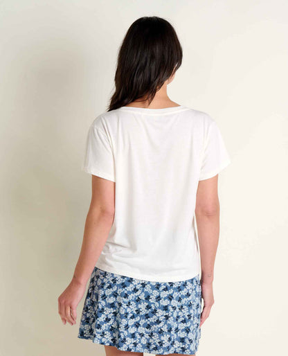 Whisper Tee - Lightweight Organic Cotton & Modal Jersey Tee Egret | Toad&Co Women