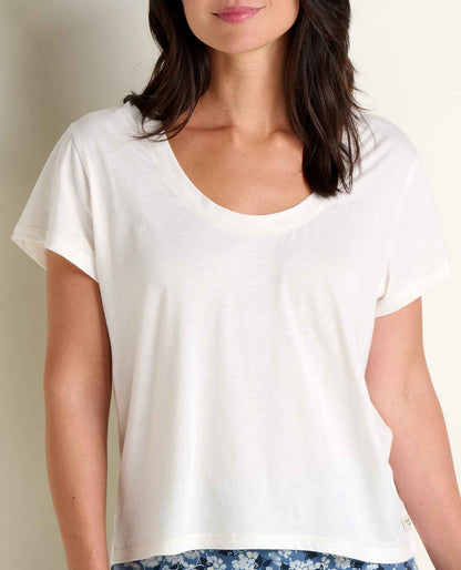 Whisper Tee - Lightweight Organic Cotton & Modal Jersey Tee Egret | Toad&Co Women