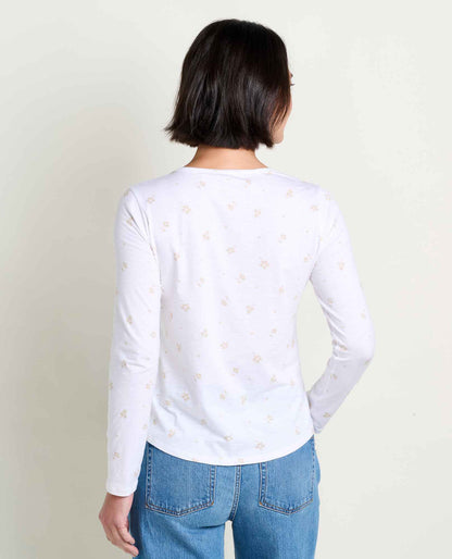 Marley Sustainable Long Sleeve T-Shirt - by Toad&Co True White Print | Toad&Co Women
