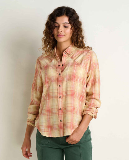 Re-Form Flannel Western Shirt Barley Pattern | Toad&Co Women