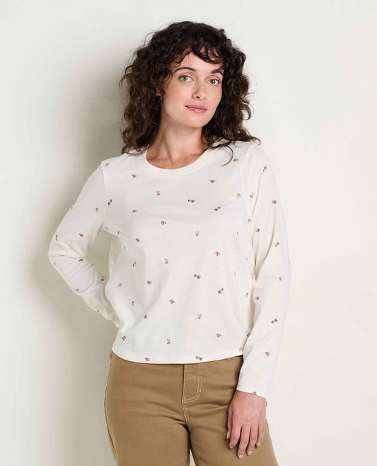 Women's Re-Form Long Sleeve Crew Salt Ditsy Print | Toad&Co Women