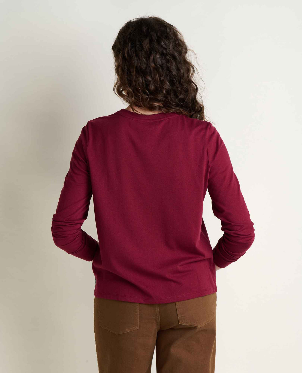 Women's Re-Form Long Sleeve Crew Burgundy | Toad&Co Women
