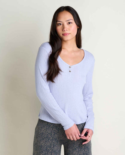 Foothill Pointelle Henley Tee Dew | Toad&Co Women