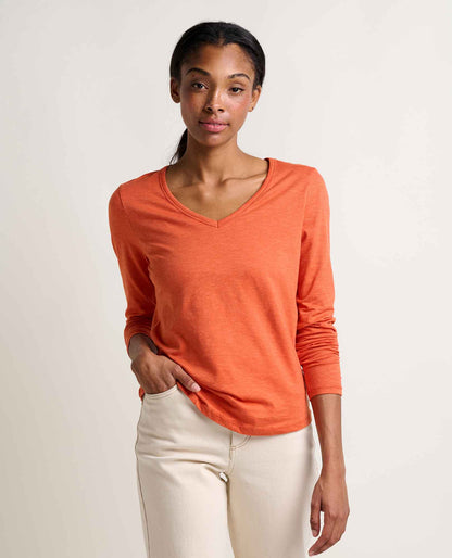 Marley Sustainable Long Sleeve T-Shirt - by Toad&Co Burnt Ochre | Toad&Co Women