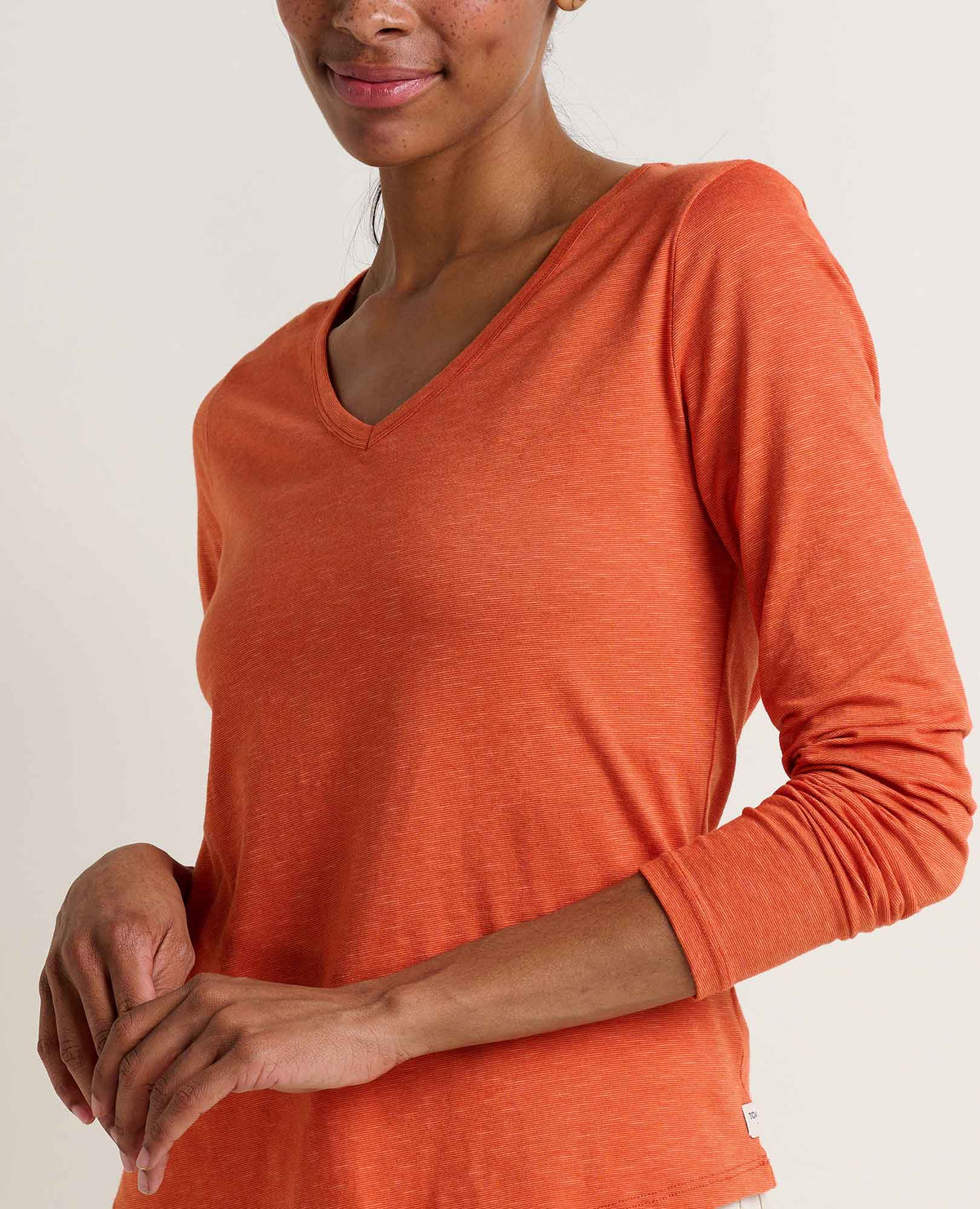 Marley Sustainable Long Sleeve T-Shirt - by Toad&Co Burnt Ochre | Toad&Co Women