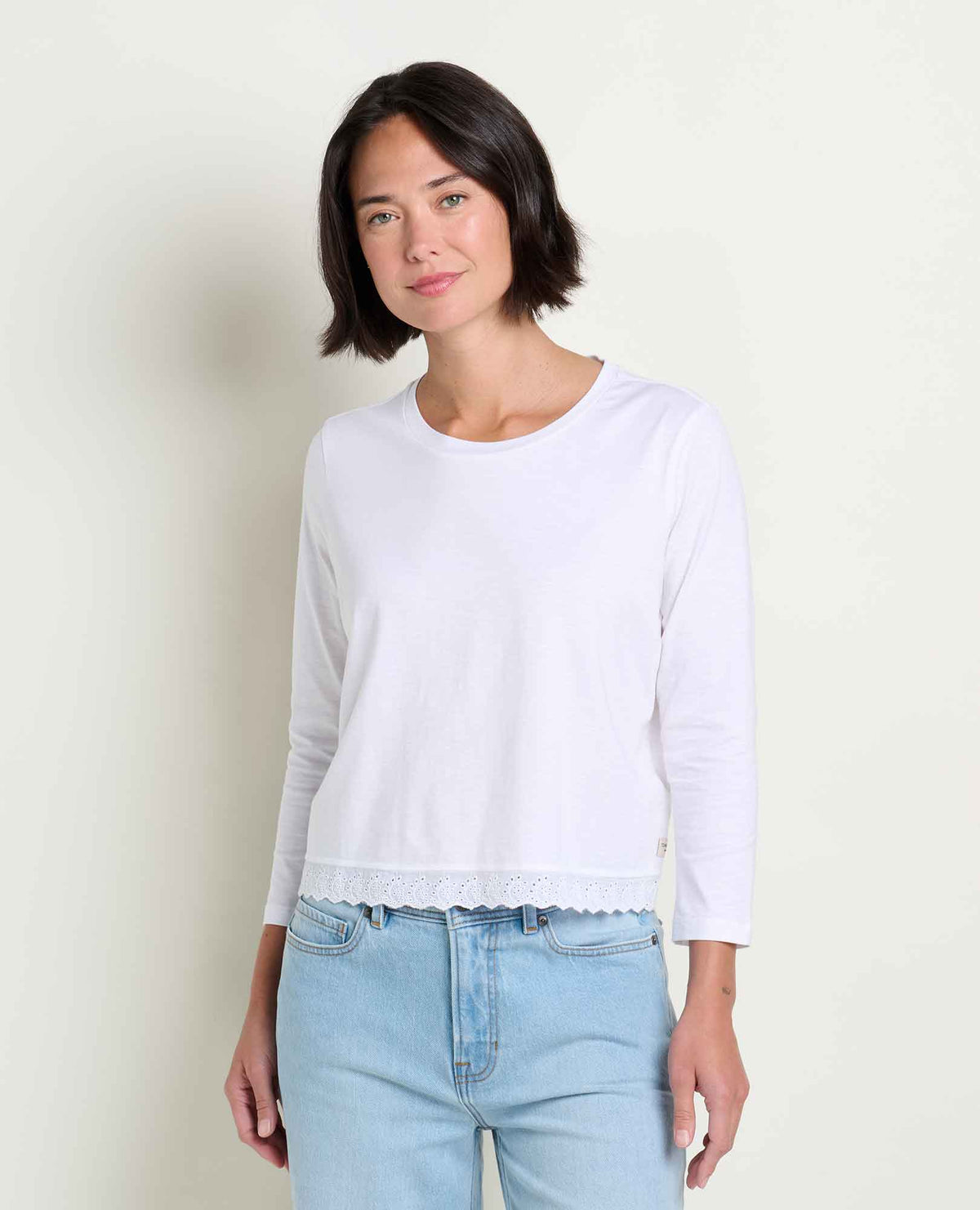 Clara 3/4 Sleeve Tee True White | Toad&Co Women