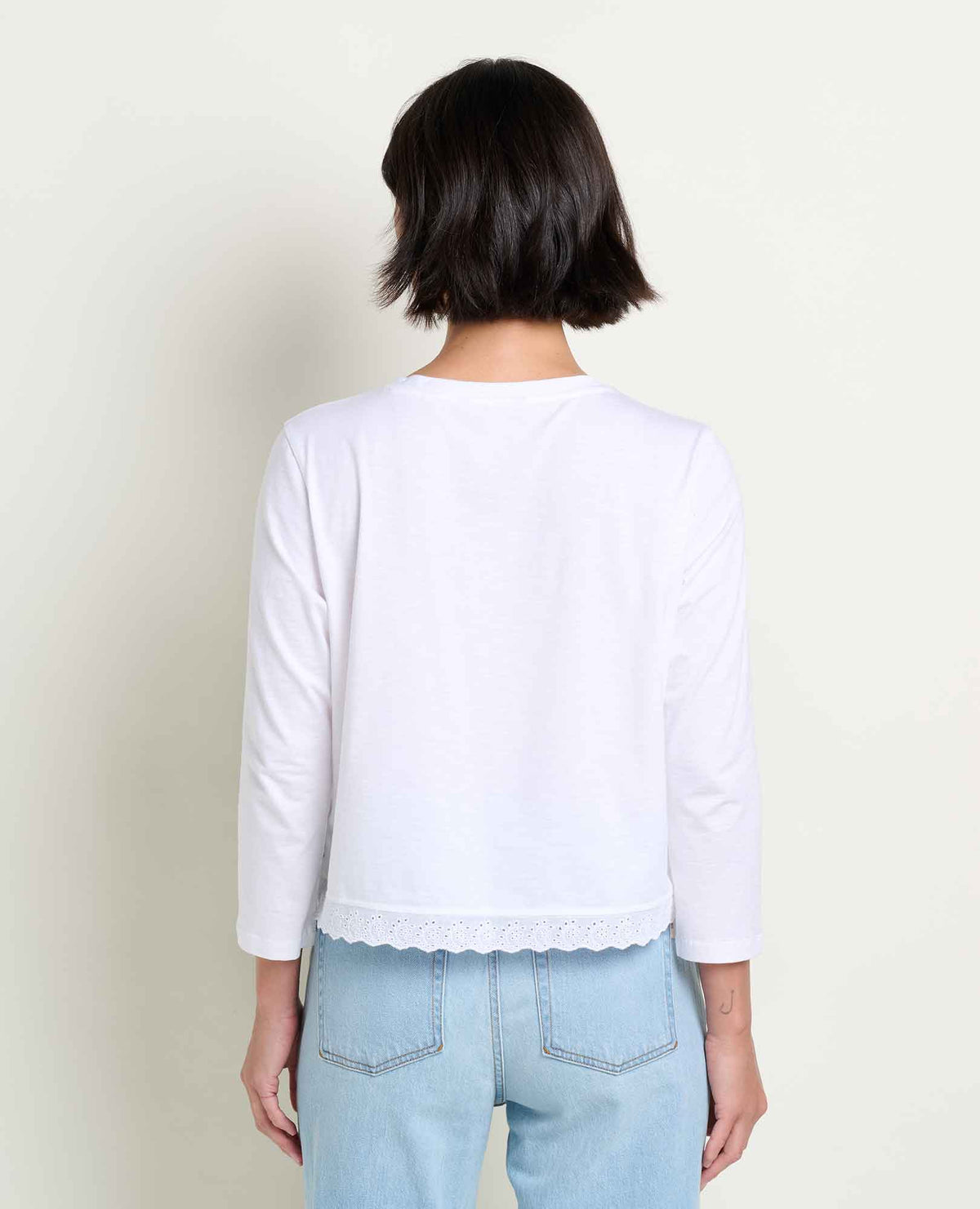 Clara 3/4 Sleeve Tee True White | Toad&Co Women