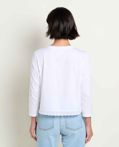 Clara 3/4 Sleeve Tee True White | Toad&Co Women