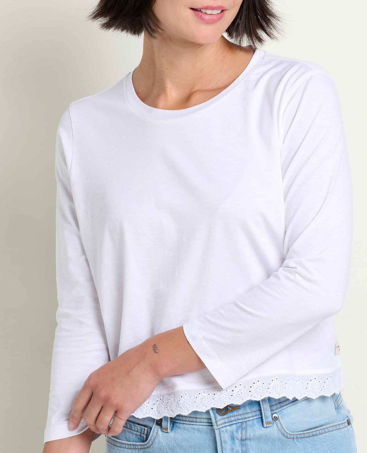 Clara 3/4 Sleeve Tee True White | Toad&Co Women