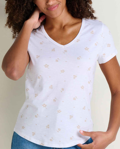 Marley Sustainable Short Sleeve T-Shirt True White Print | Toad&Co Women