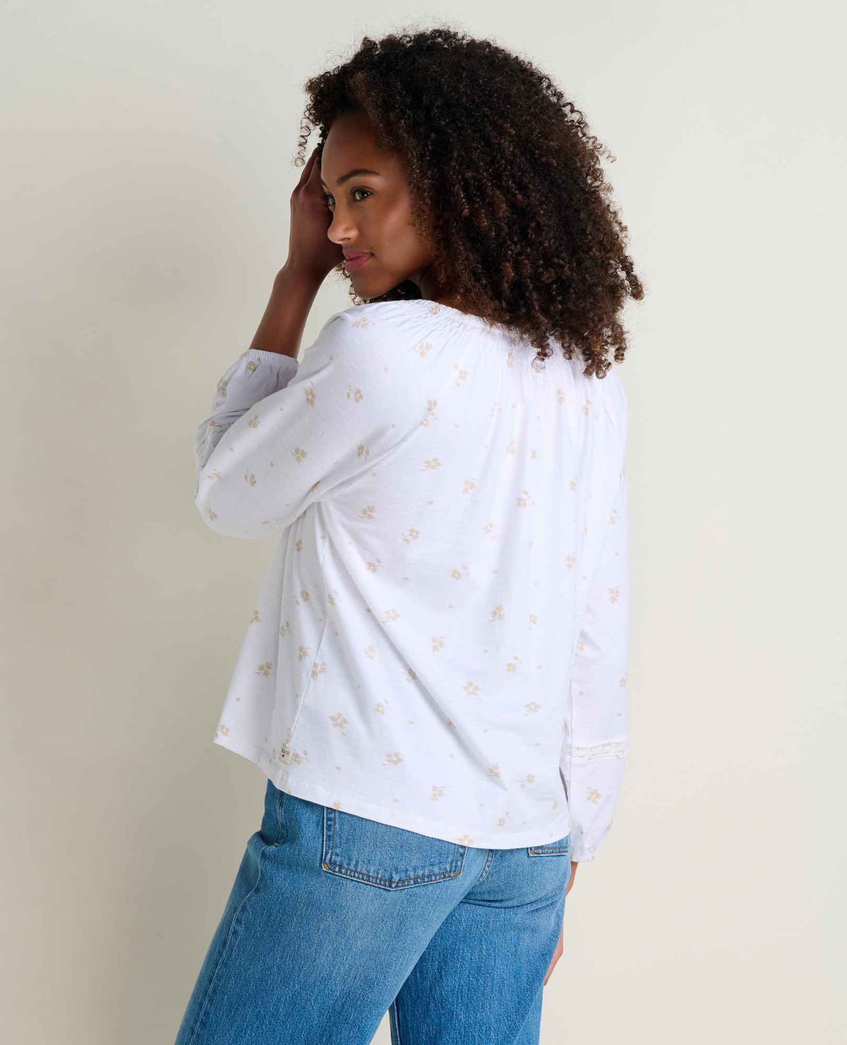 Clara Peasant Top True White Print | Toad&Co Women
