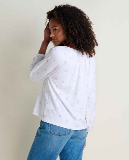 Clara Peasant Top True White Print | Toad&Co Women