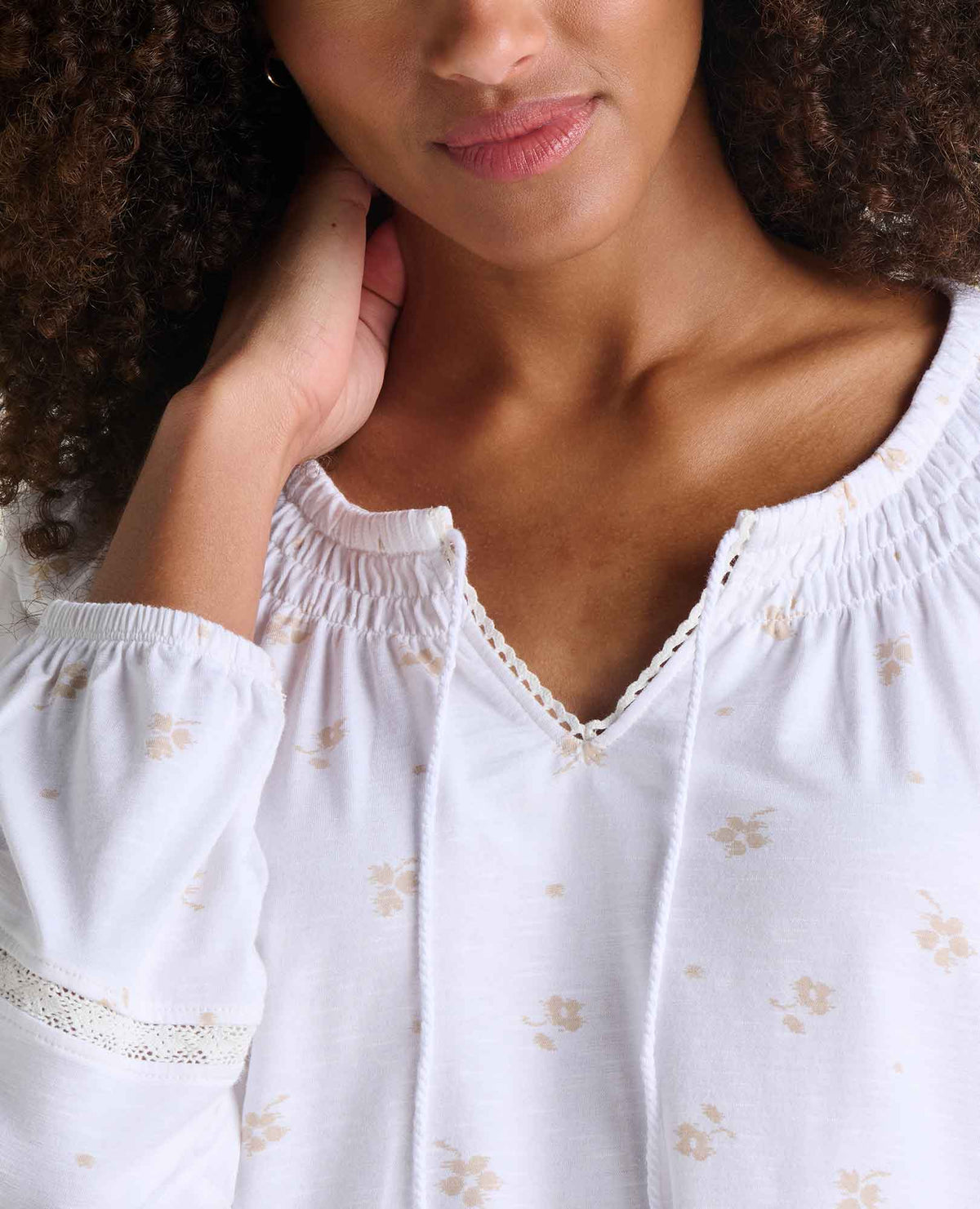 Clara Peasant Top True White Print | Toad&Co Women