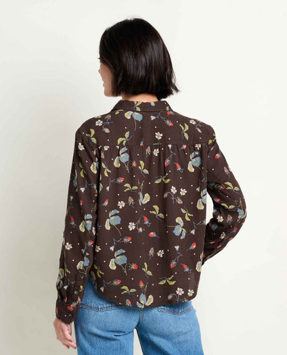 Manzana Boxy Long Sleeve Shirt Barnwood Print | Toad&Co Women