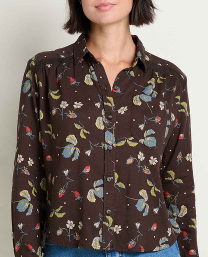Manzana Boxy Long Sleeve Shirt Barnwood Print | Toad&Co Women