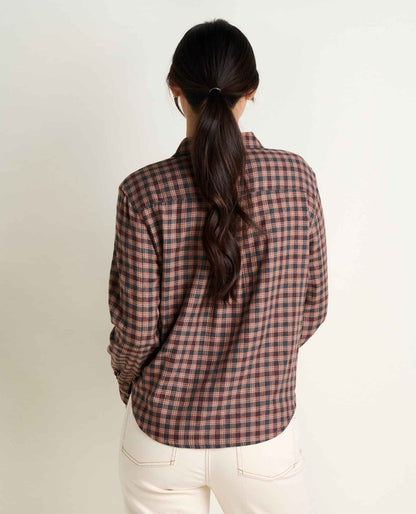 Re-Form Boxy Flannel Shirt Washed Black Pattern | Toad&Co Women