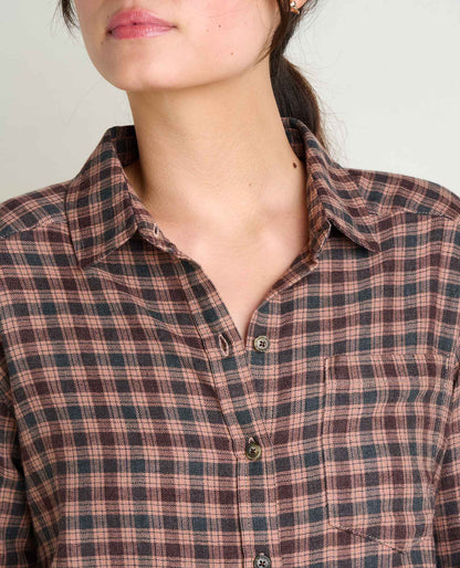 Re-Form Boxy Flannel Shirt Washed Black Pattern | Toad&Co Women