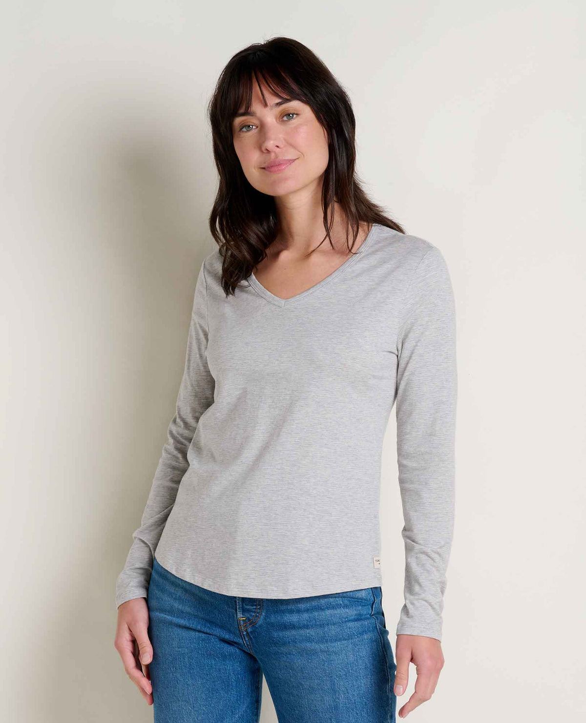 Marley Sustainable Long Sleeve T-Shirt - by Toad&Co Light Heather Grey | Toad&Co Women