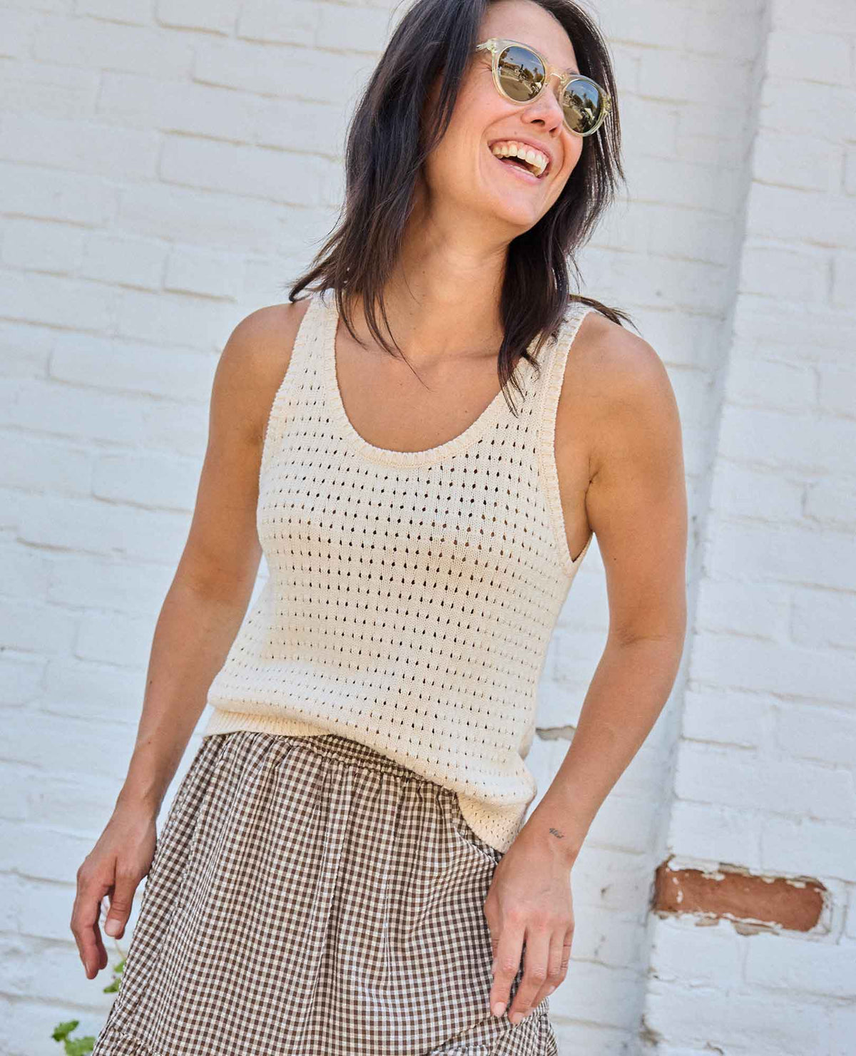 Bianca Pointelle Tank - Recycled Cotton Knit Tank Top  | Toad&Co Women
