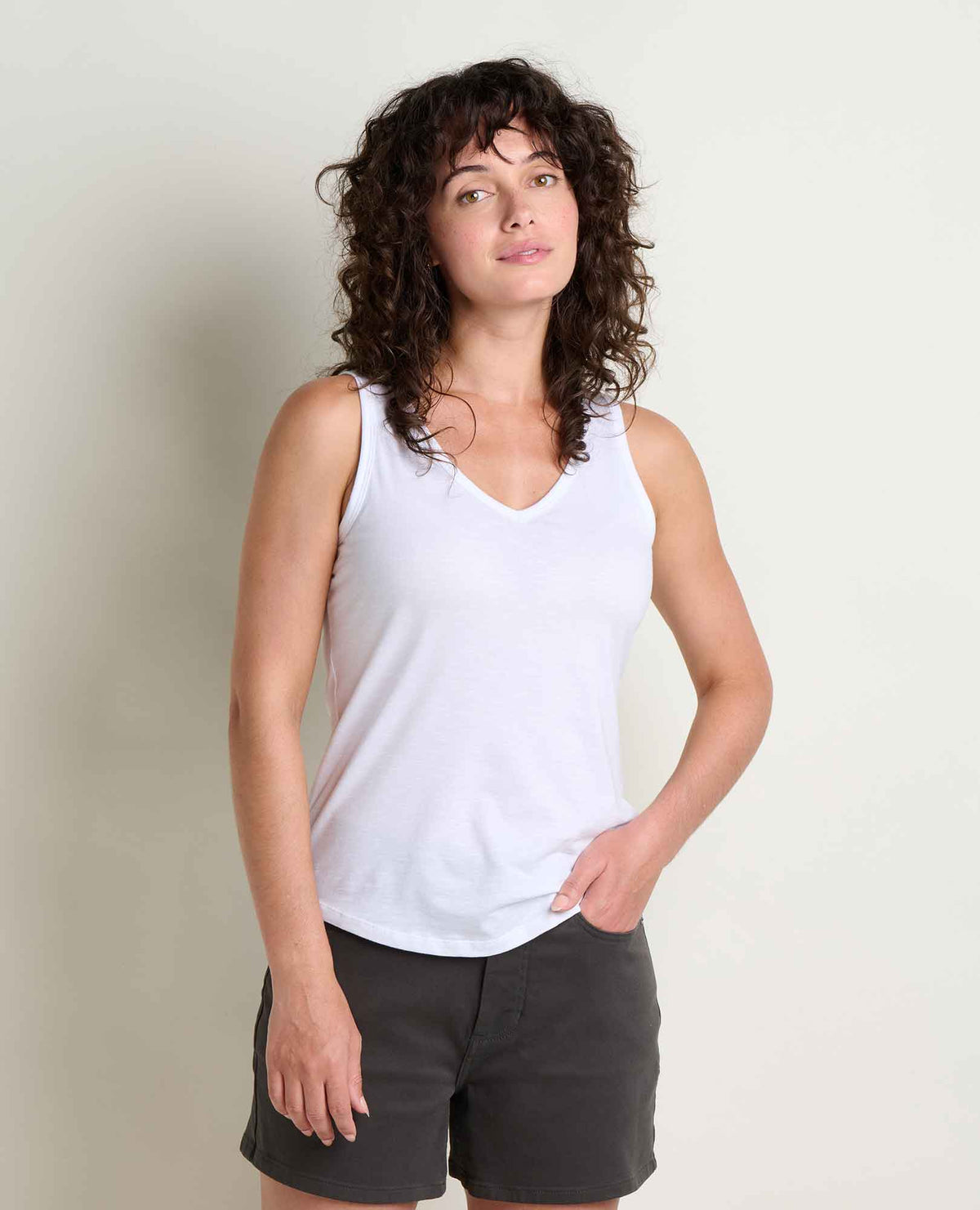 Marley Tank Top - Eco-Friendly, Lightweight & Versatile True White | Toad&Co Women
