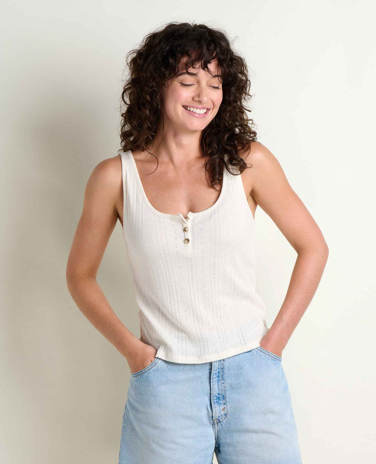 Foothill Pointelle Henley Tank - Organic Cotton Knit Tank  | Toad&Co Women