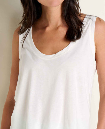 Whisper Tank - Lightweight Organic Cotton & Modal Jersey Tank Egret | Toad&Co Women