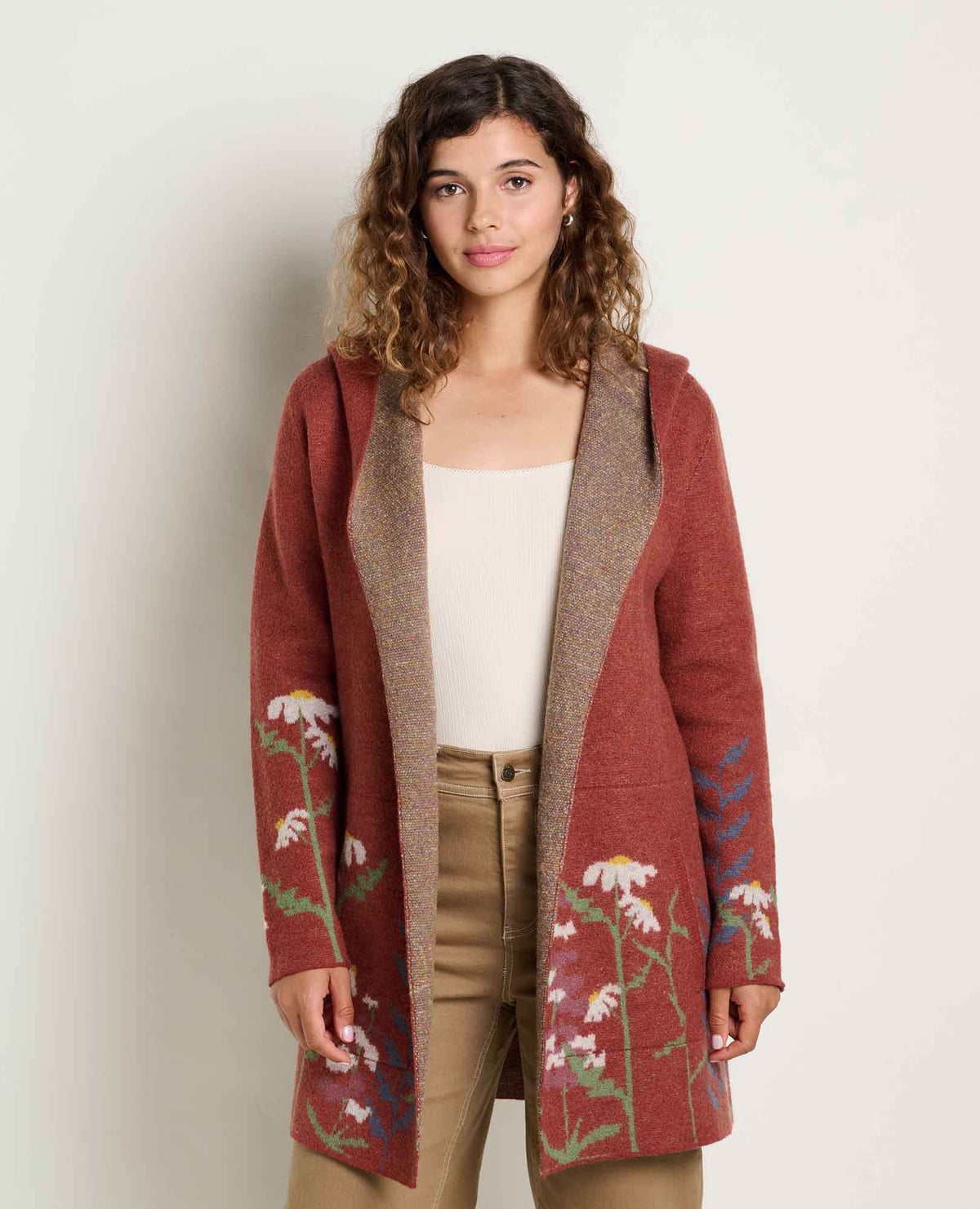 Heartfelt Merino Wool Open Front Cardigan Hoodie Sundown Pattern | Toad&Co Women