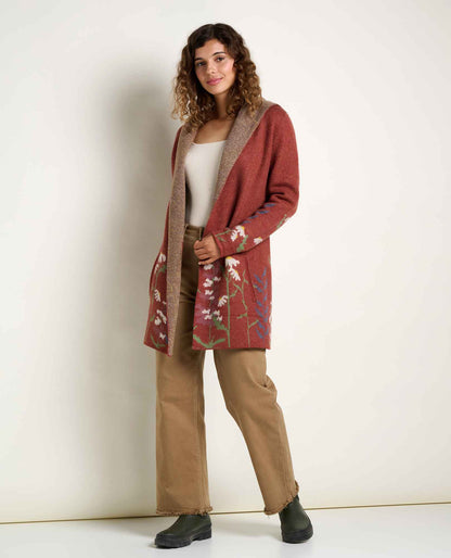 Heartfelt Merino Wool Open Front Cardigan Hoodie Sundown Pattern | Toad&Co Women