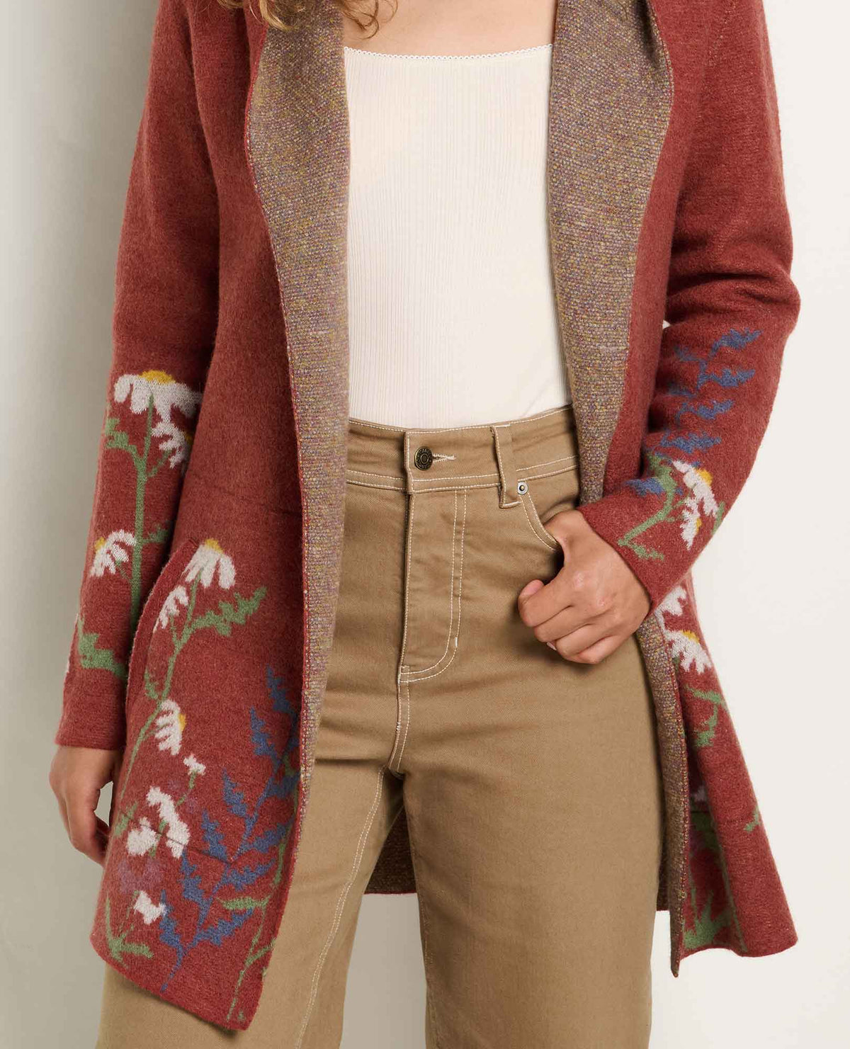 Heartfelt Merino Wool Open Front Cardigan Hoodie Sundown Pattern | Toad&Co Women