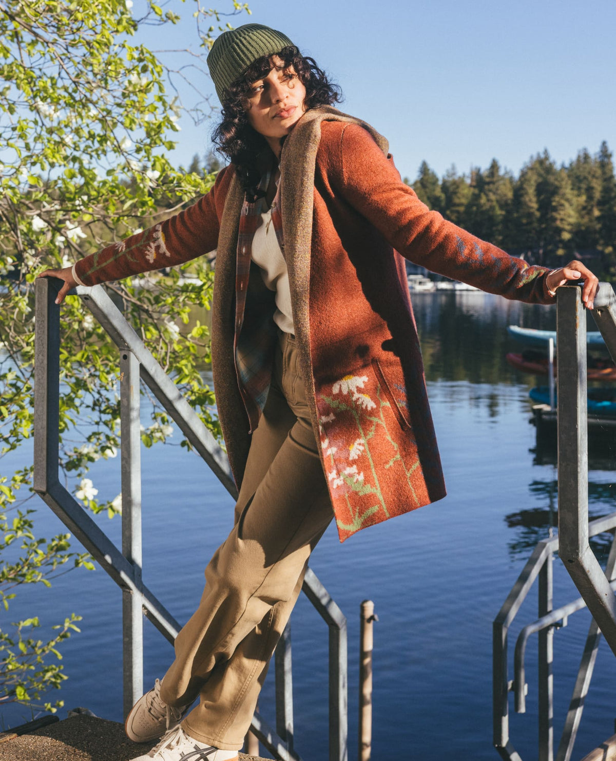 Heartfelt Merino Wool Open Front Cardigan Hoodie Sundown Pattern | Toad&Co Women