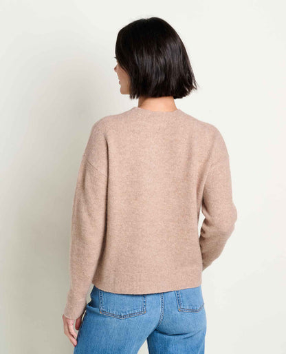 Women's Wasatch Crewneck Wool Sweater - Soft, Never Itchy Cattail Jacquard Pattern | Toad&Co Women