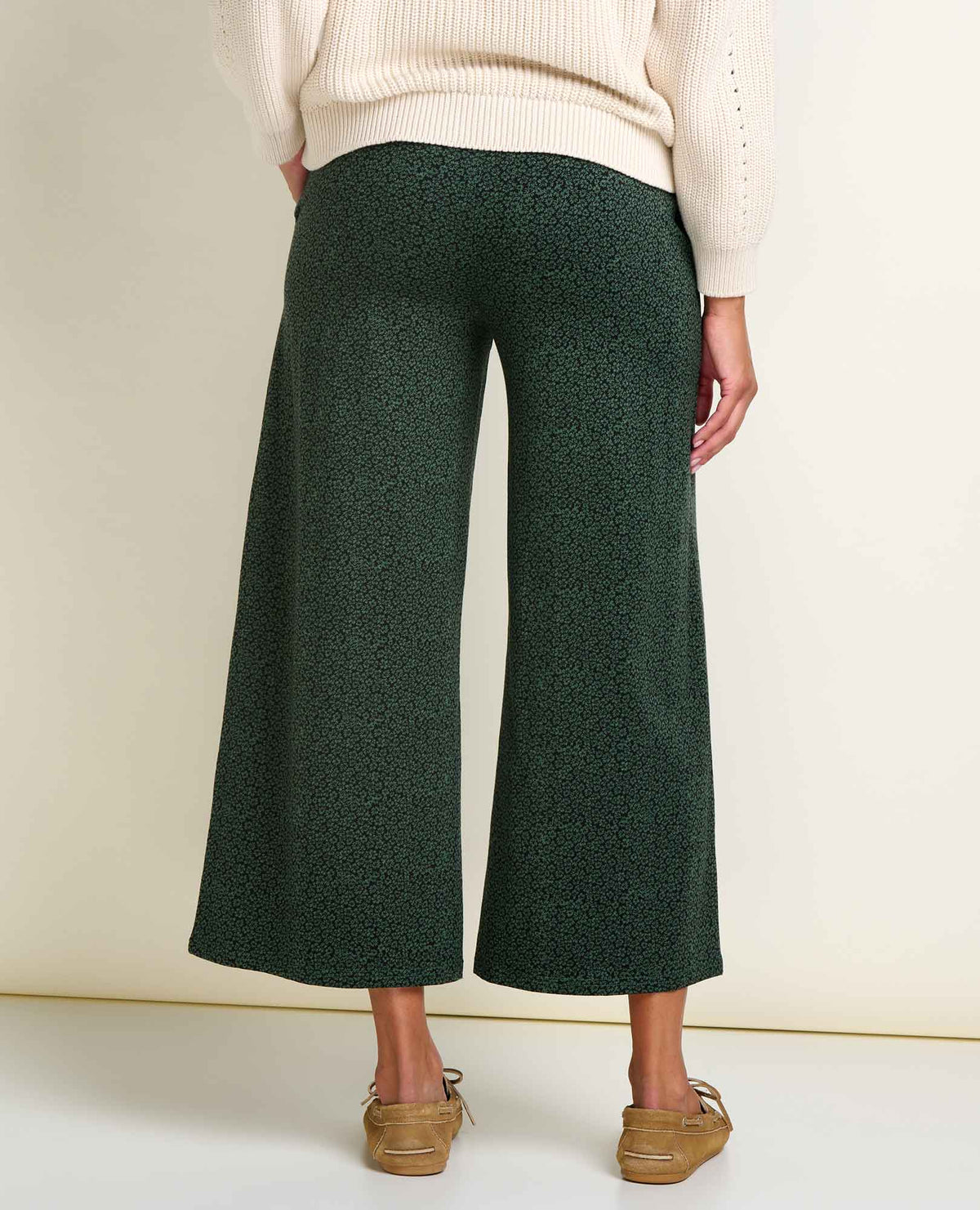 Chaka Wide Leg Pull On Lounge Pant - Versatile & Cozy Cilantro Ditsy Print | Toad&Co Women