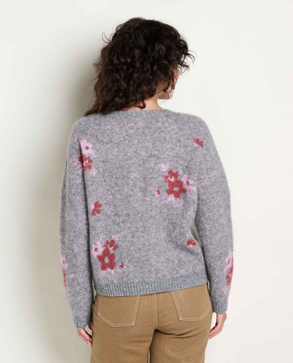 Women's Toddy Alpaca Merino V-Neck Sweater - Cozy & Soft Soot Pattern | Toad&Co Women