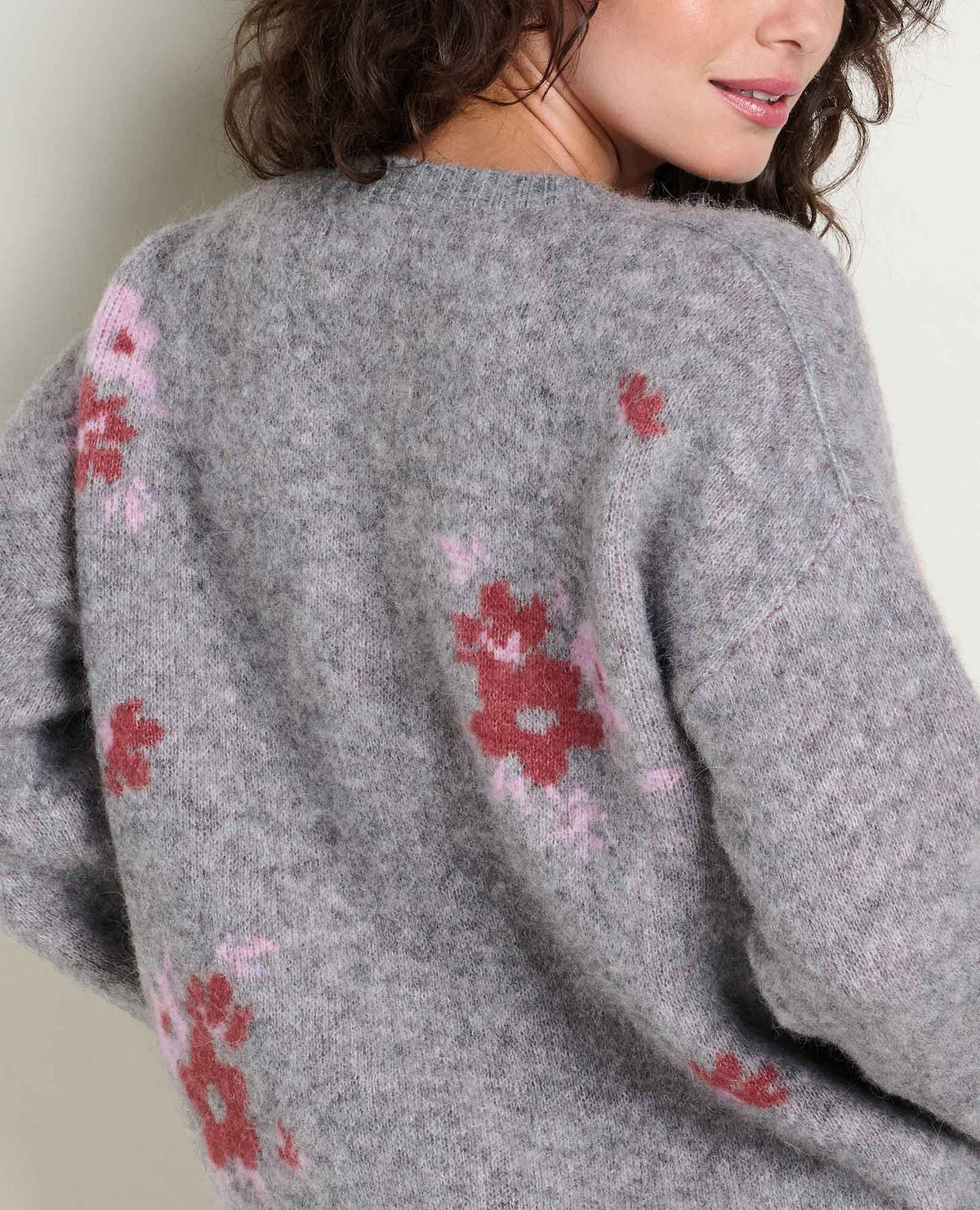 Women's Toddy Alpaca Merino V-Neck Sweater - Cozy & Soft Soot Pattern | Toad&Co Women