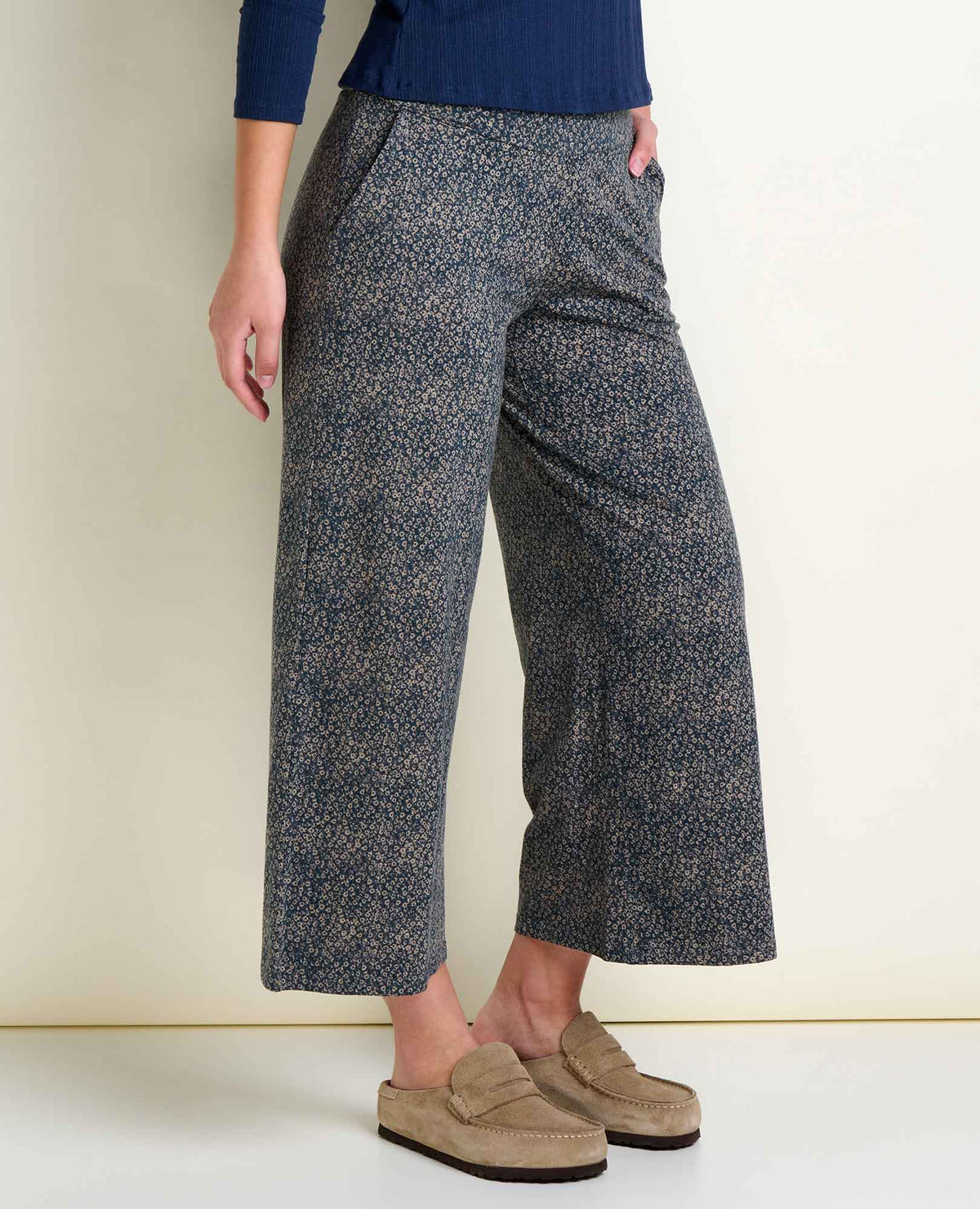 Chaka Wide Leg Pull On Lounge Pant - Versatile & Cozy Ink Print | Toad&Co Women