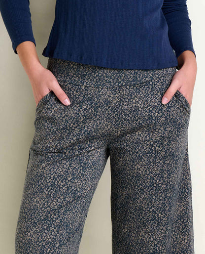 Chaka Wide Leg Pull On Lounge Pant - Versatile & Cozy Ink Print | Toad&Co Women