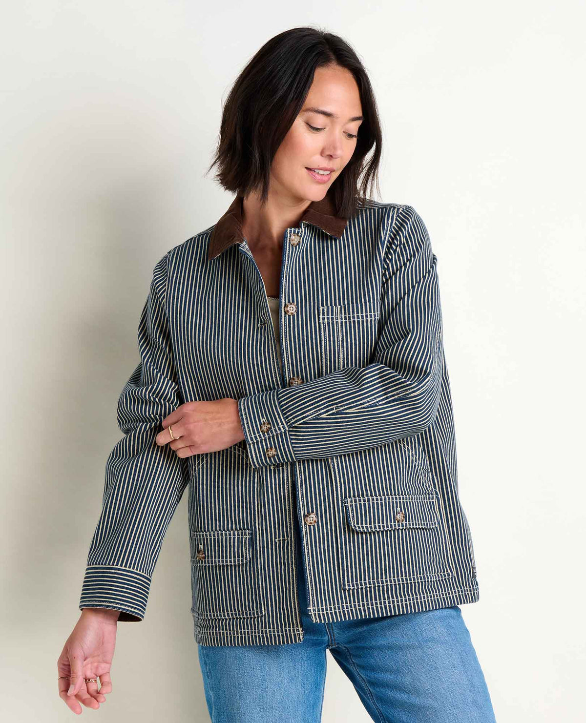 Women's Organic Cotton Balsam Denim Barn Jacket - Chore Coat  | Toad&Co Women