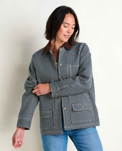 Women's Organic Cotton Balsam Denim Barn Jacket - Chore Coat  | Toad&Co Women
