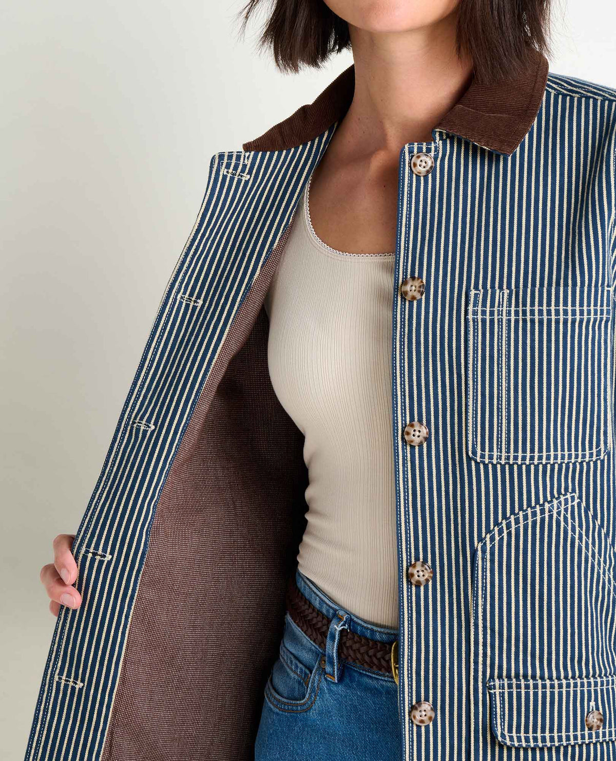 Women's Organic Cotton Balsam Denim Barn Jacket - Chore Coat  | Toad&Co Women