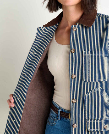 Women's Organic Cotton Balsam Denim Barn Jacket - Chore Coat  | Toad&Co Women