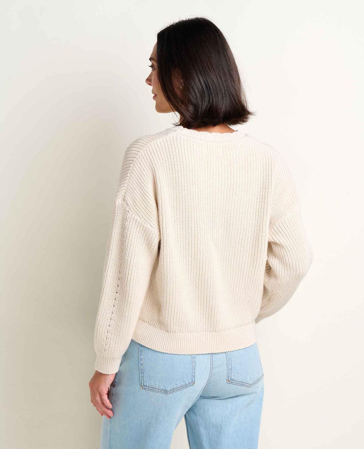 Bianca Shaker Crew Sweater Salt | Toad&Co Women