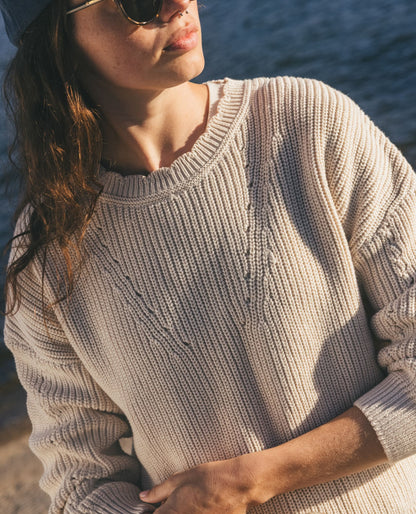 Bianca Shaker Crew Sweater Salt | Toad&Co Women
