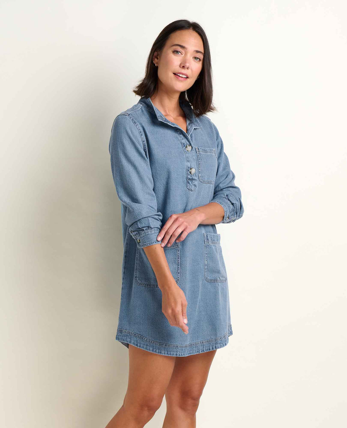 Piñon Soft Denim Popover Dress Bar Harbor | Toad&Co Women