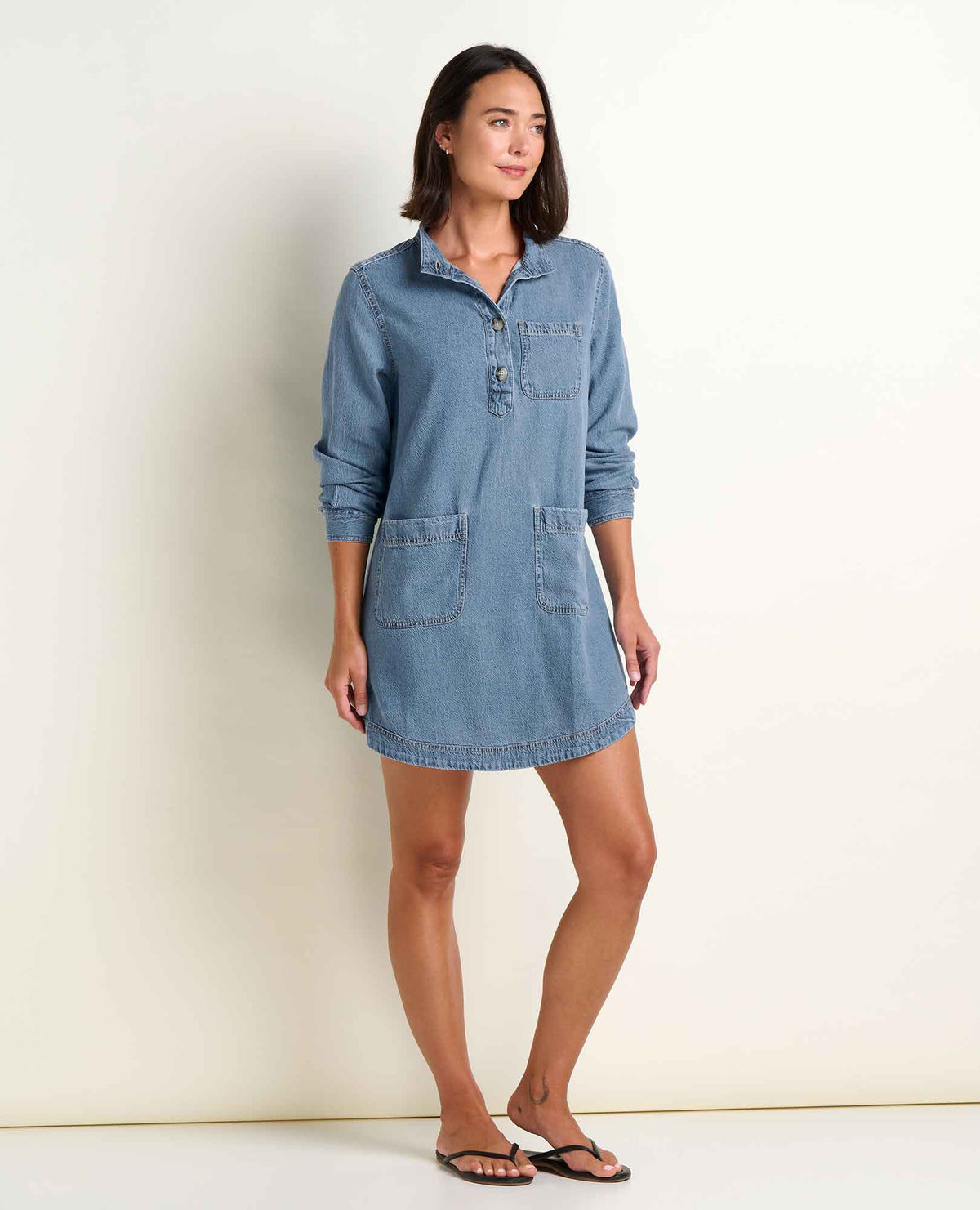 Piñon Soft Denim Popover Dress Bar Harbor | Toad&Co Women