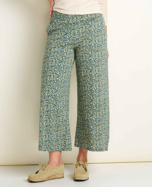 Chaka Wide Leg Pull On Lounge Pant - Versatile & Cozy Silver Pine Print | Toad&Co Women