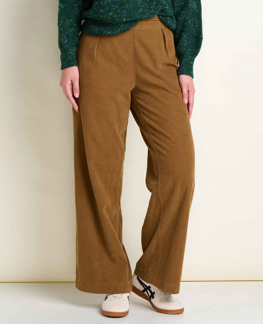 Cattail Corduroy Wide Leg Pant Honey Brown | Toad&Co Women