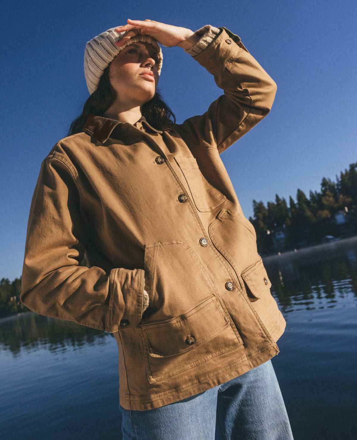 Women's Organic Cotton Balsam Denim Barn Jacket - Chore Coat  | Toad&Co Women