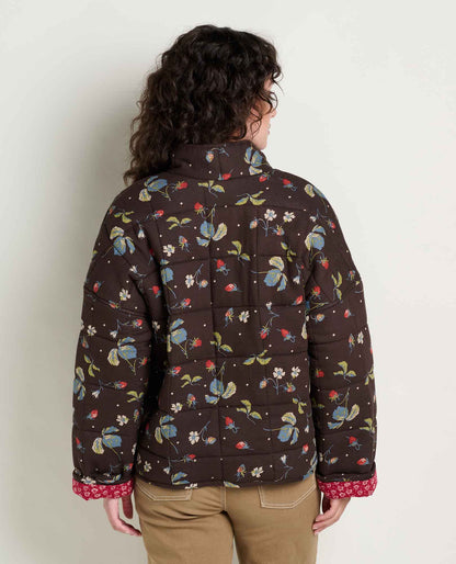 Organic Cotton Quilted Jacket with Recycled Insulation Barnwood Print | Toad&Co Women