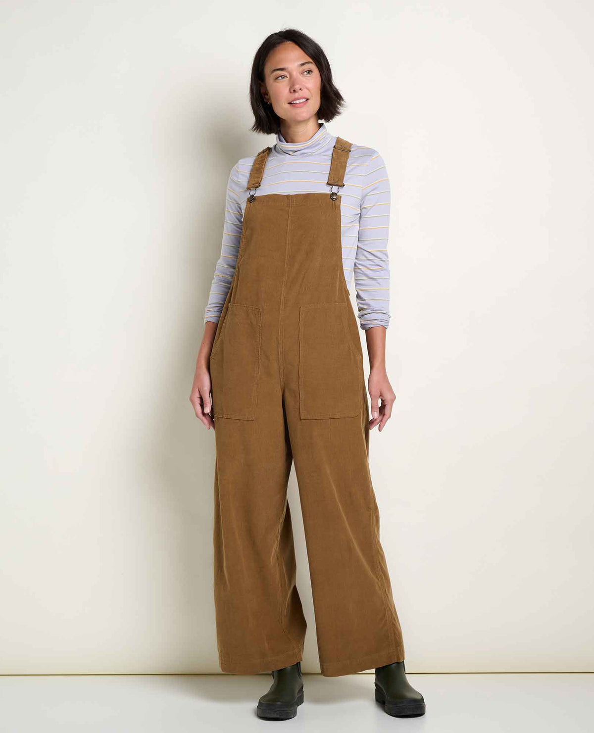 Cattail Corduroy Wide Leg Overall Honey Brown | Toad&Co Women