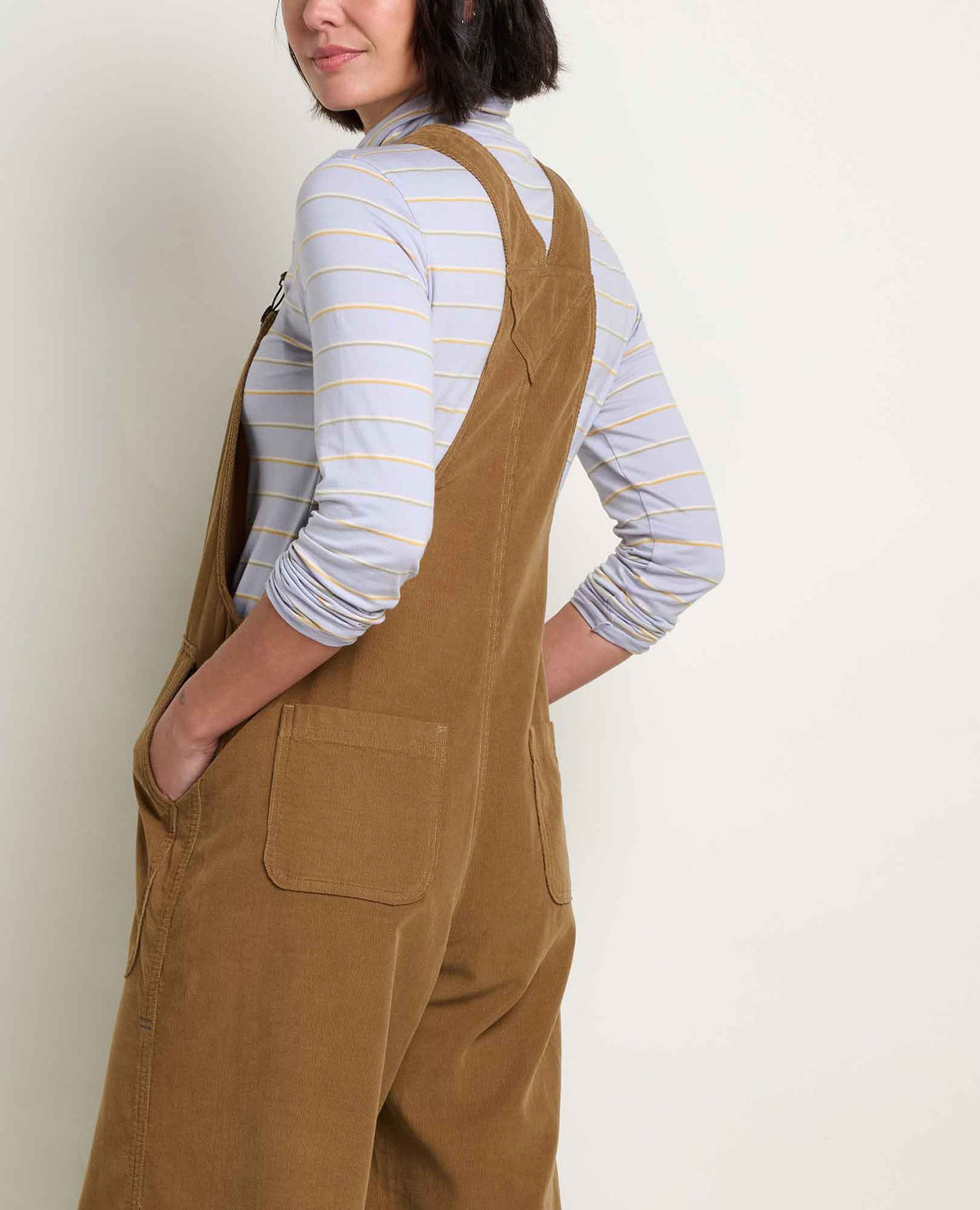 Cattail Corduroy Wide Leg Overall Honey Brown | Toad&Co Women